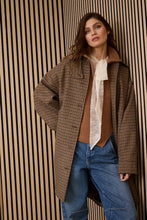 Load image into Gallery viewer, Oui Wool Woven Check Oversized Coat