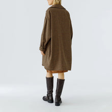 Load image into Gallery viewer, Oui Wool Woven Check Oversized Coat