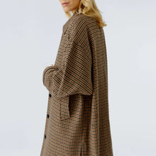 Load image into Gallery viewer, Oui Wool Woven Check Oversized Coat