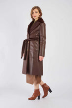 Load image into Gallery viewer, Derhy Regate Reversible Faux Leather Coat