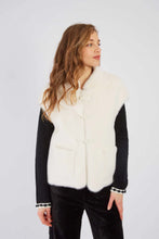 Load image into Gallery viewer, Derhy Reglisse Button Faux Fur Gilet