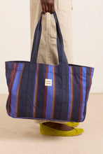 Load image into Gallery viewer, Damson Madder Stripe Canvas Tote