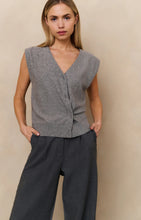 Load image into Gallery viewer, YAYA Knitted Gilet with Asymmetric Button