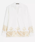 Greek Archaic Kori Pyramids Linen Shirt