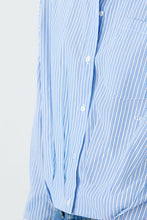 Load image into Gallery viewer, Oui Striped Cotton Cropped Shirt
