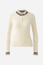 Load image into Gallery viewer, Oui Quarter Zip Frill Detail
