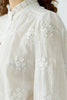 Oui Dainty Flower Embroidery White Blouse