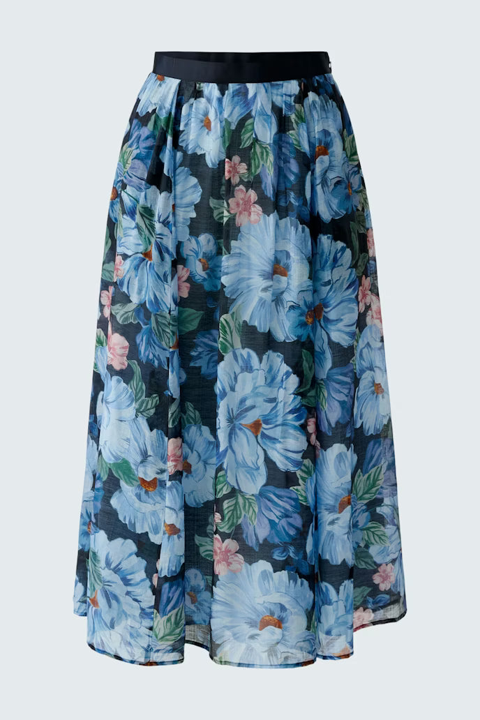 Oui Bold Floral Midi Skirt