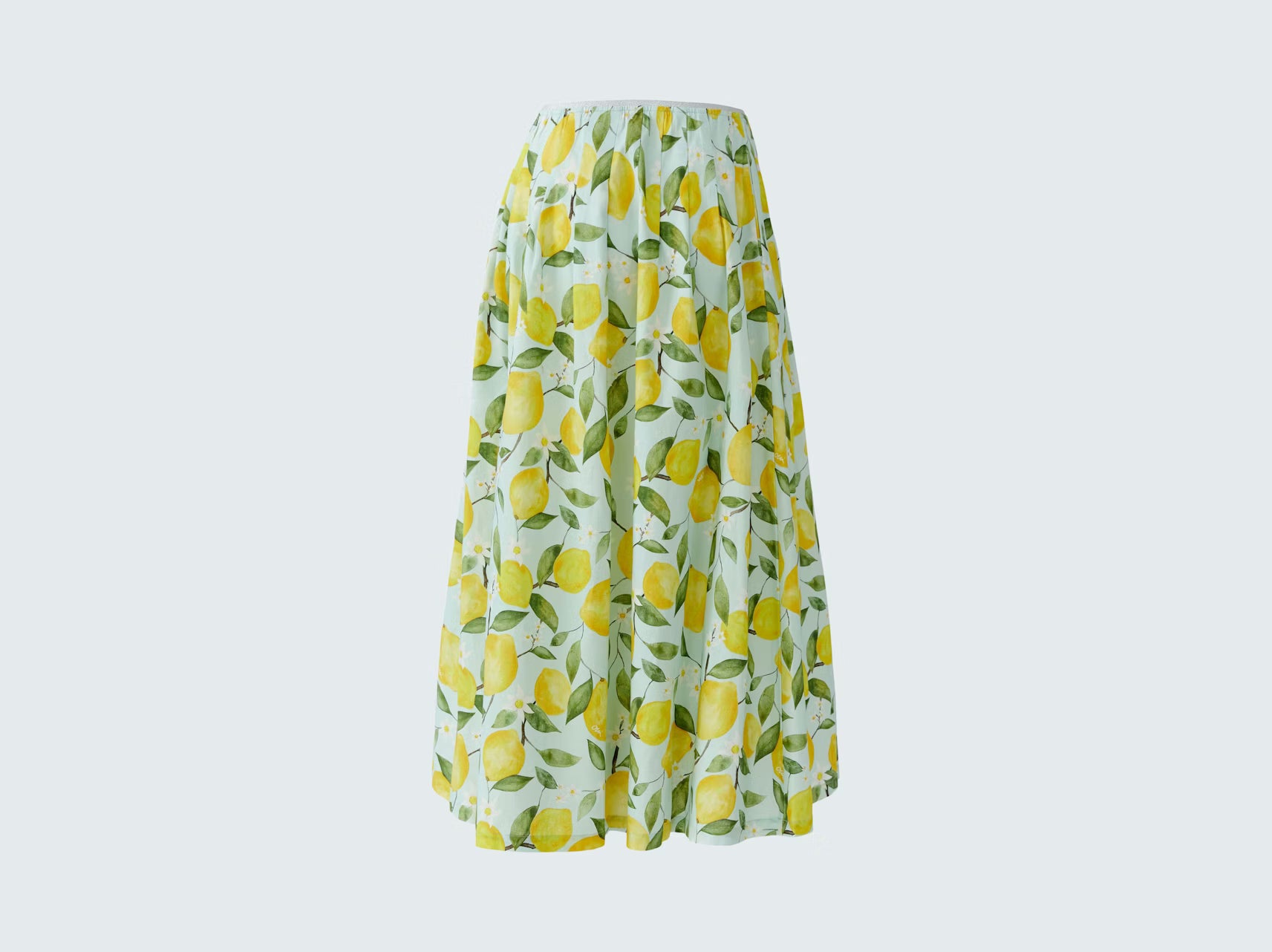 Oui Aqua Lemons Linen Maxi Skirt