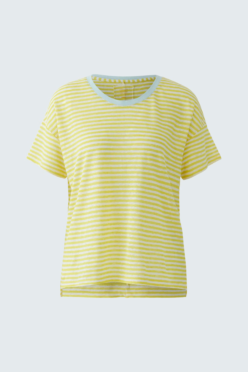 Oui Striped Linen Yellow Tshirt