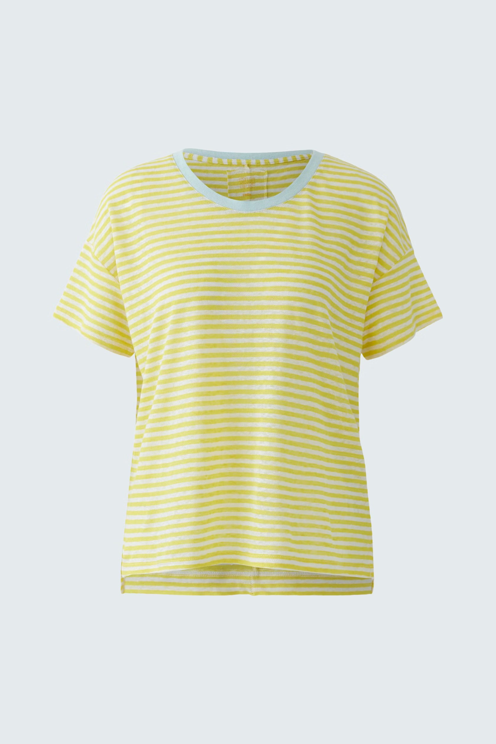 Oui Striped Linen Yellow Tshirt