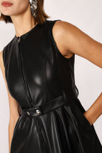 Load image into Gallery viewer, Dixie PU Zip up Midi Dress
