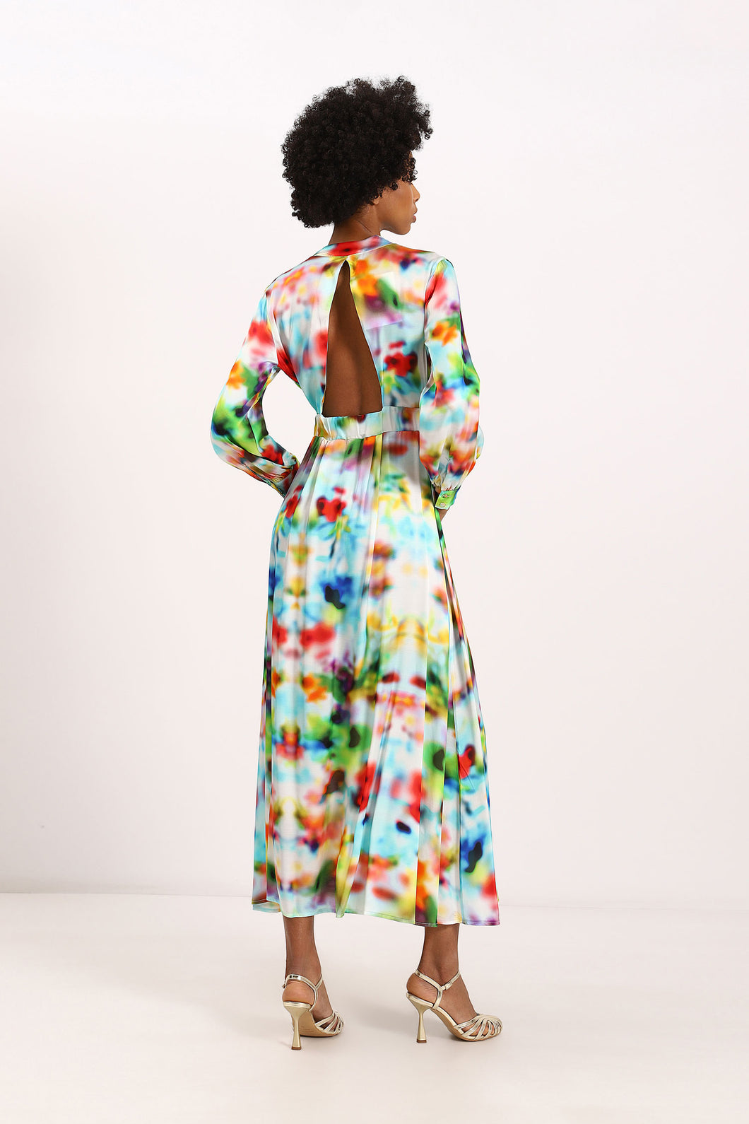 Dixie Rainbow Graphic Blurred Dress