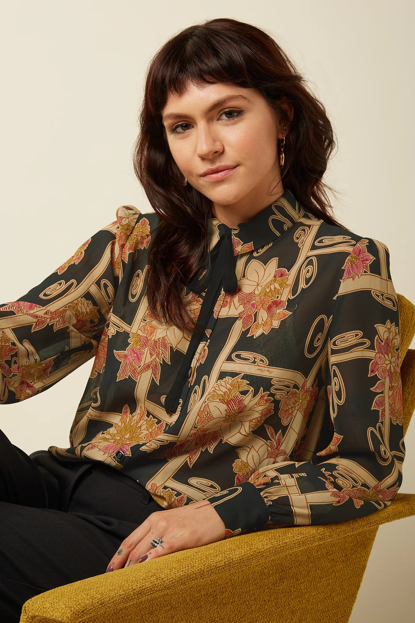 King Louie Maisie Chiffon Blouse Alba