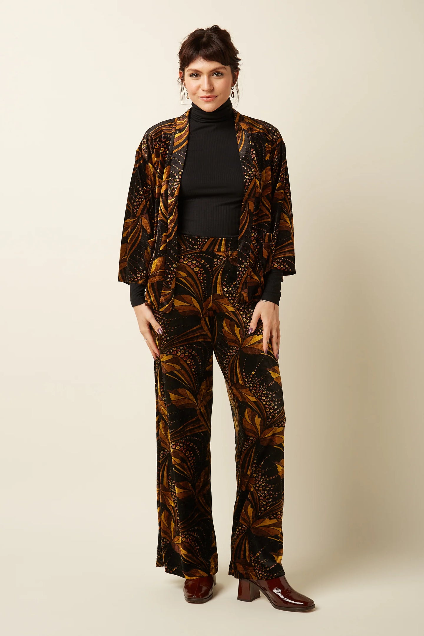 King Louie Sara Shimmy Velour Pants