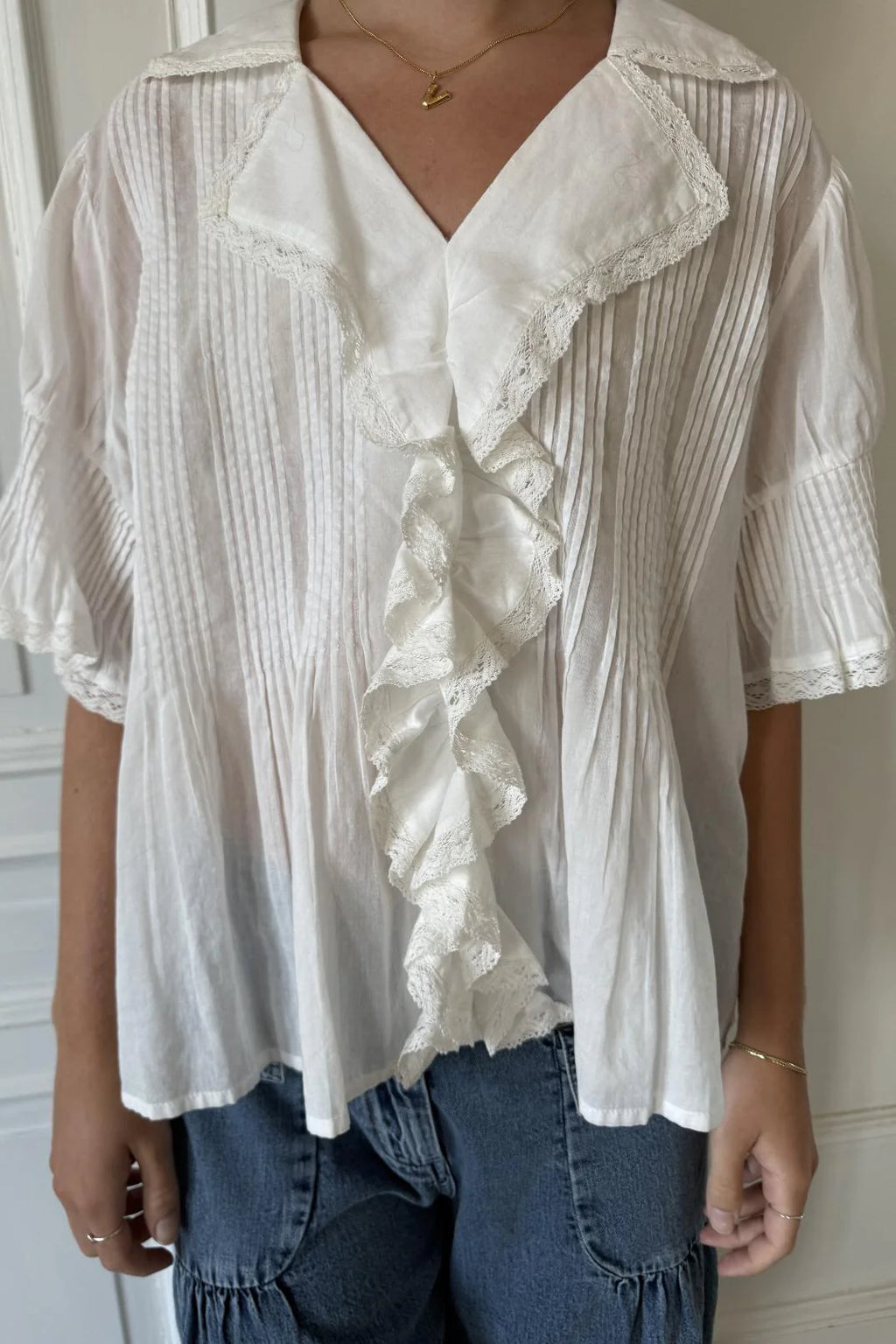 Project AJ117 Gail Cotton Collared Blouse