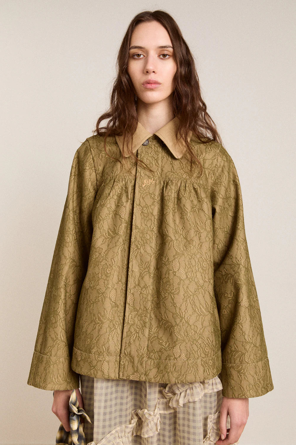 Damson Madder Mini Mercedes Reversible Coat With Lace