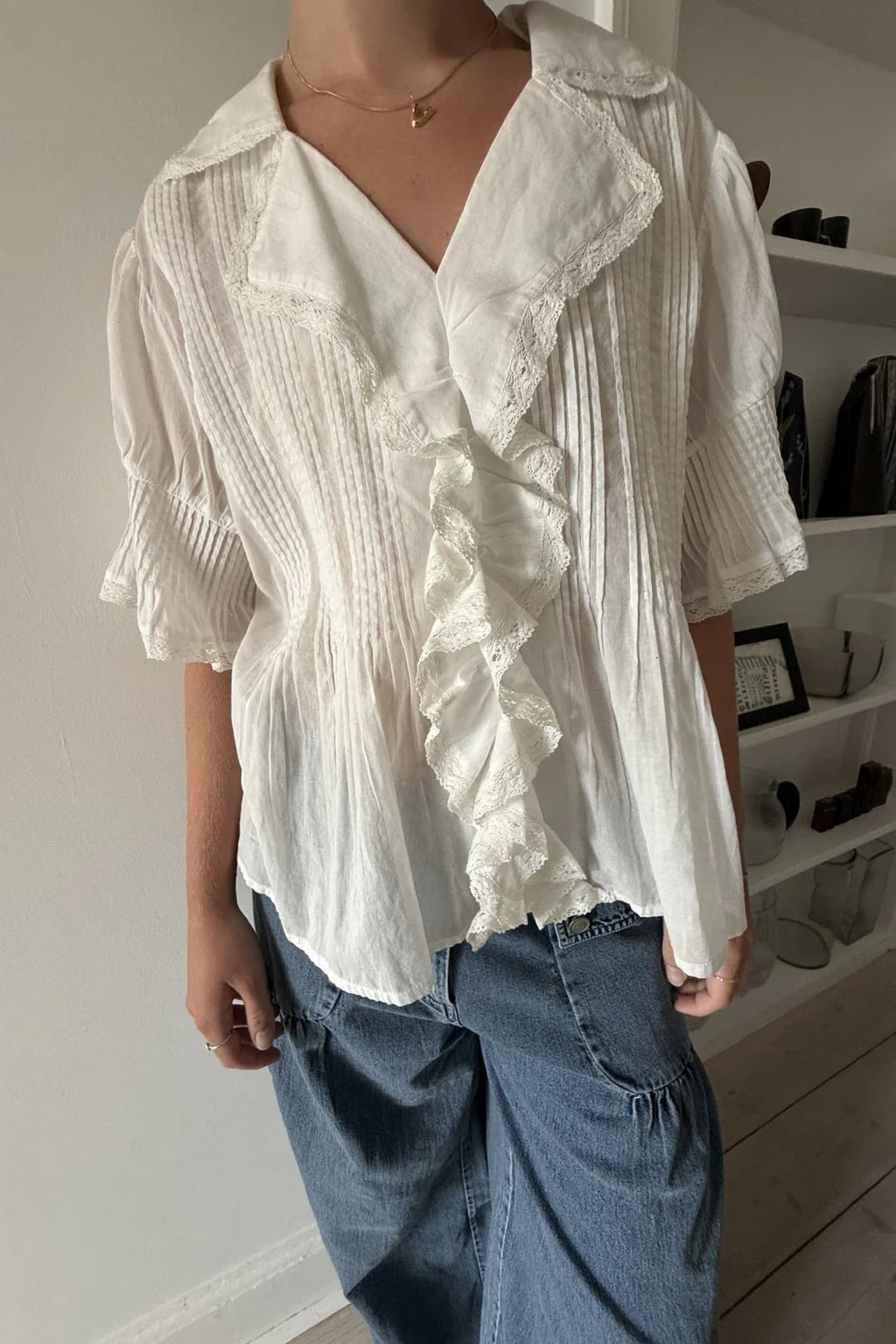Project AJ117 Gail Cotton Collared Blouse