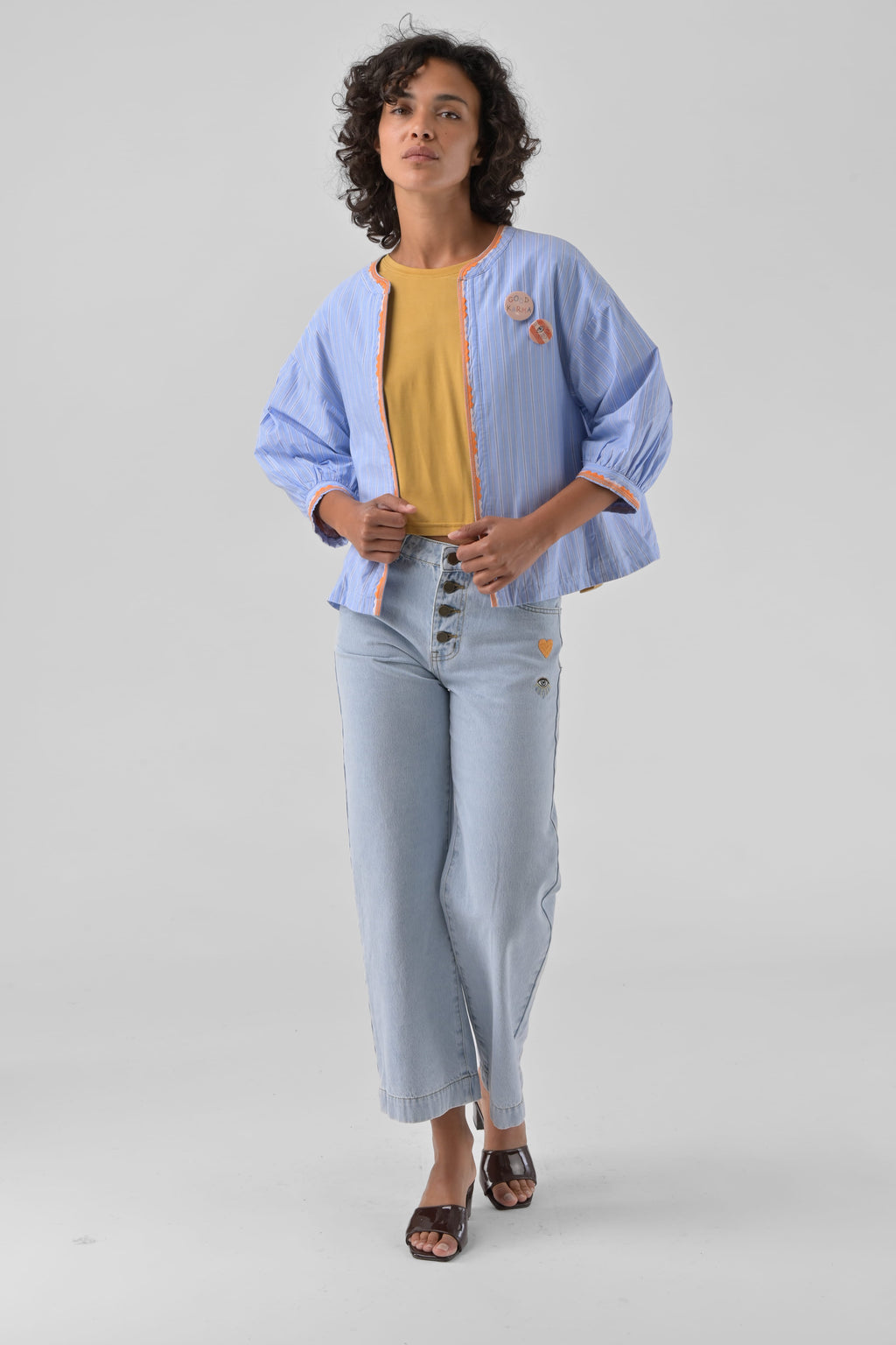 Orfeo Alyzia Striped Cotton Jacket