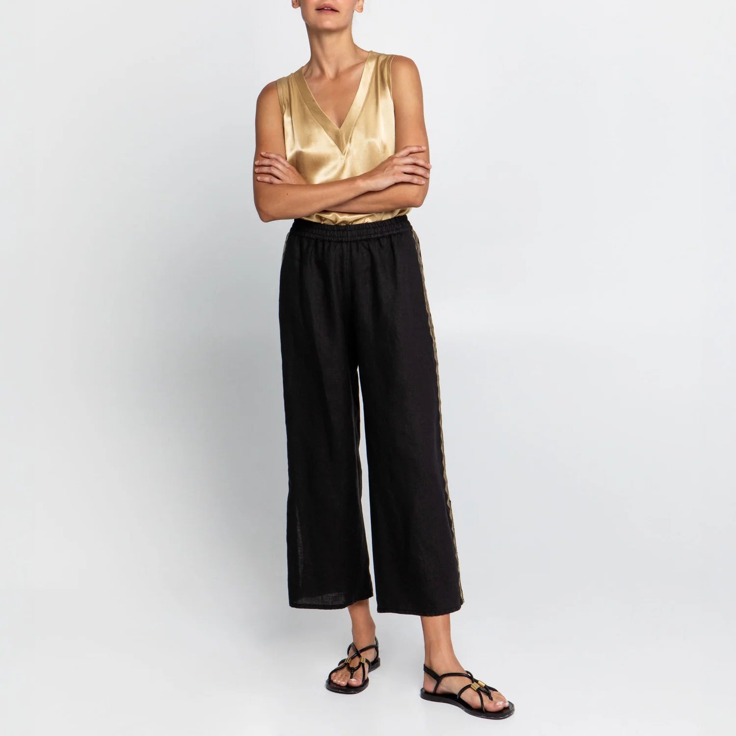 Greek Archaic Kori Gold Flaked Trousers