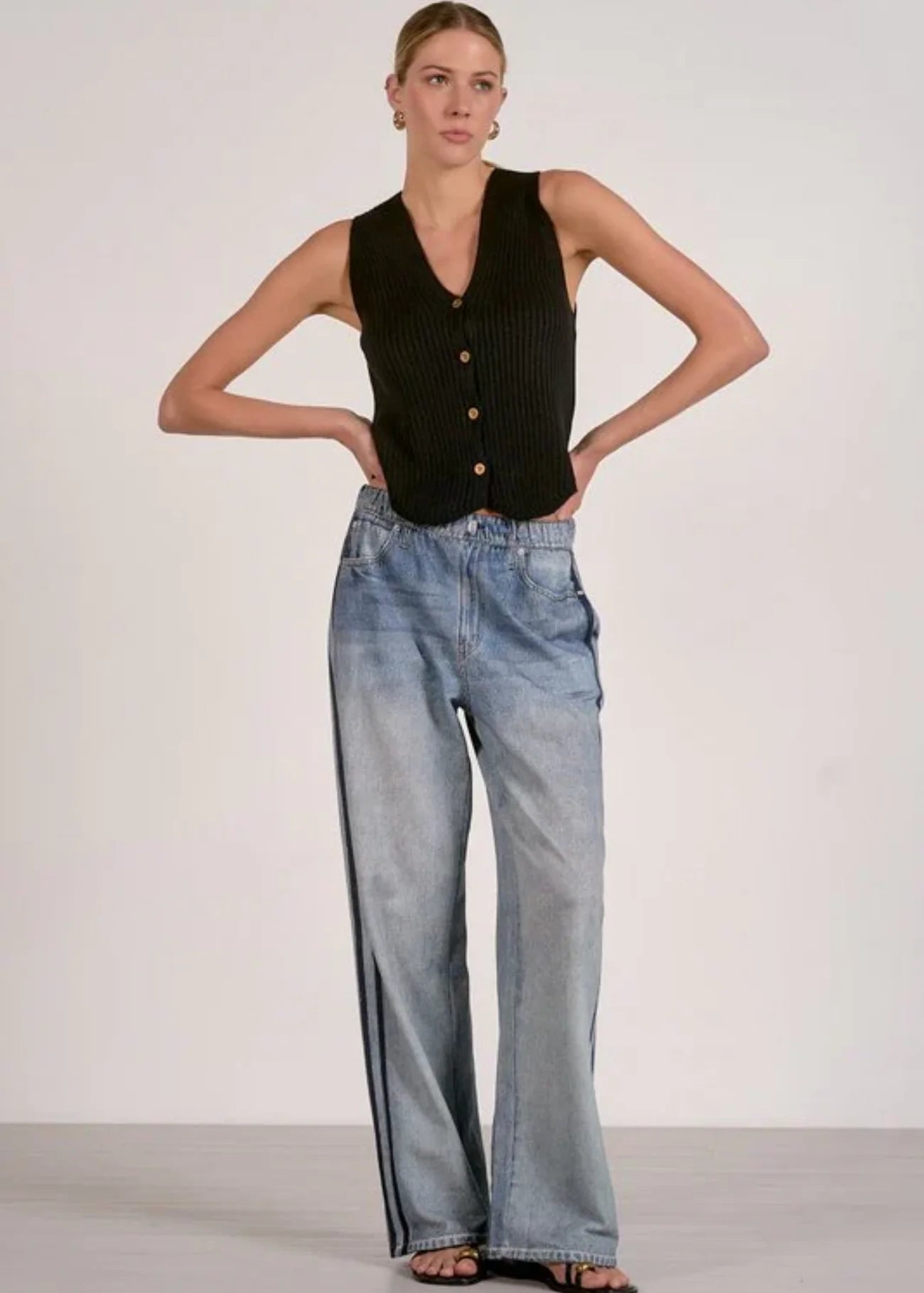 Elan Faux Printed Jeans