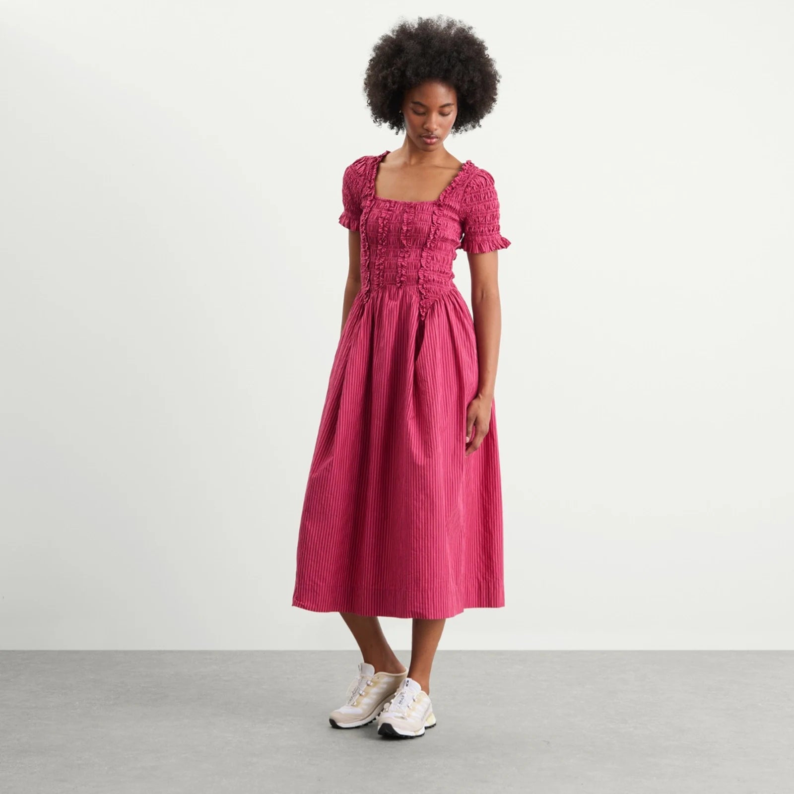 Damson Madder Raphaela Ruffle Midi Dress