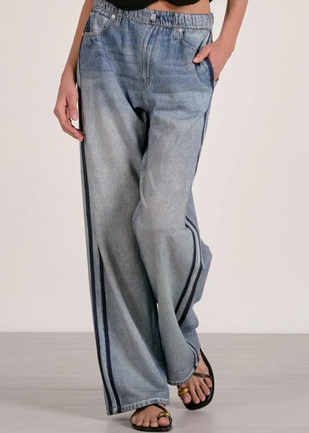 Elan Faux Printed Jeans
