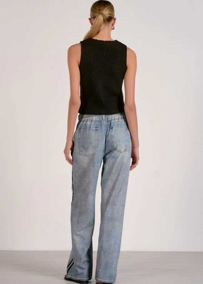 Elan Faux Printed Jeans