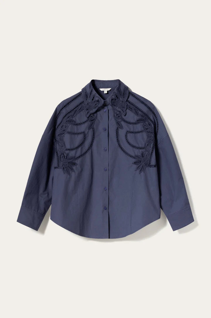 Noella Maisy Openwork Boxy Shirt