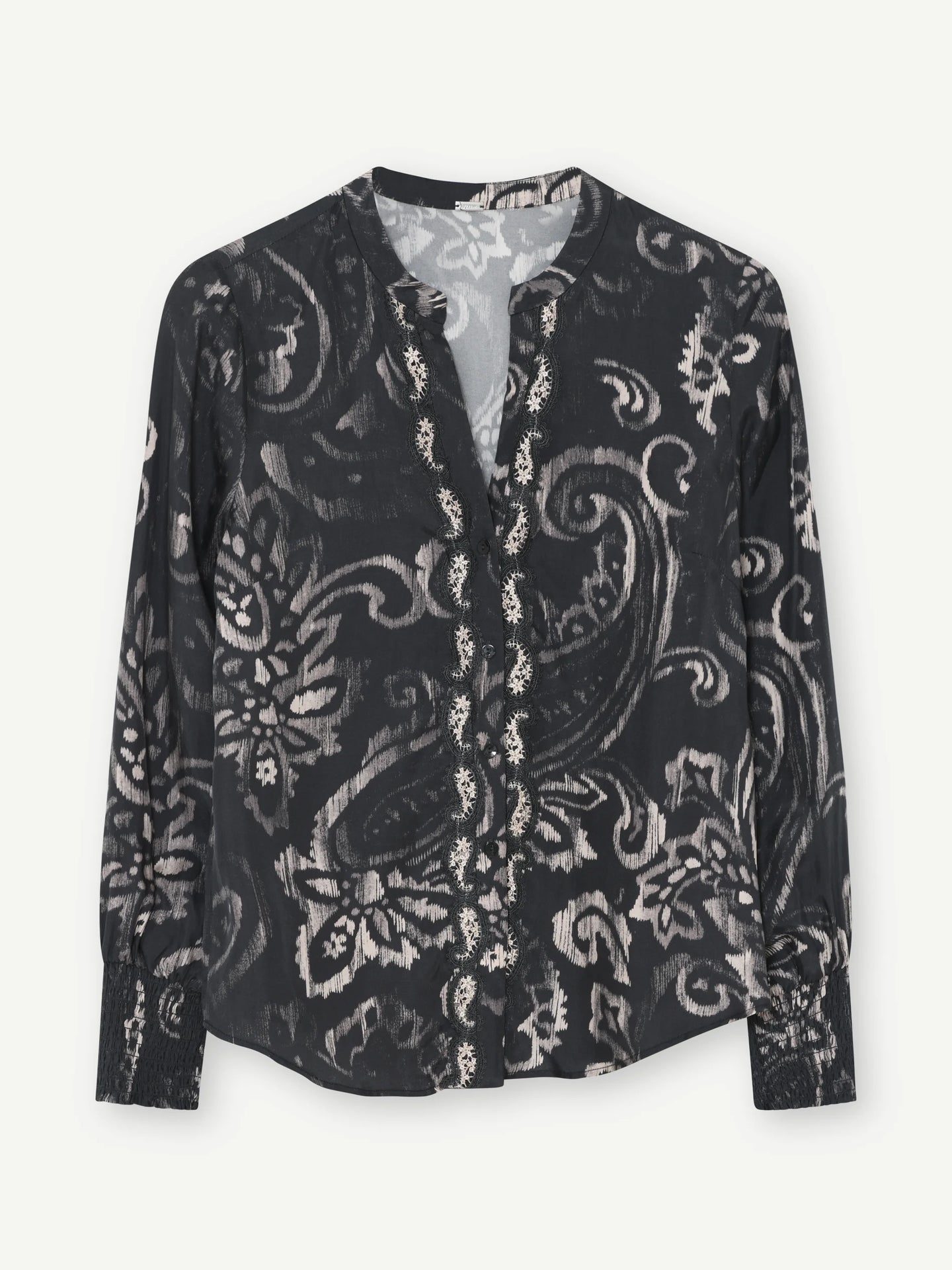 Gustav Carmen Charcoal Print Blouse