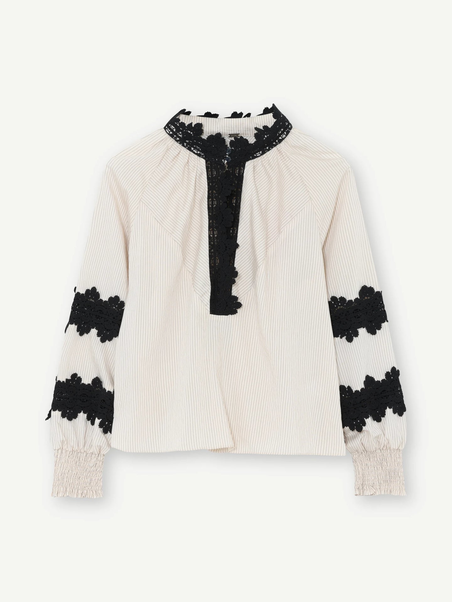 Gustav Annsofie Lace Collar Stripe Blouse