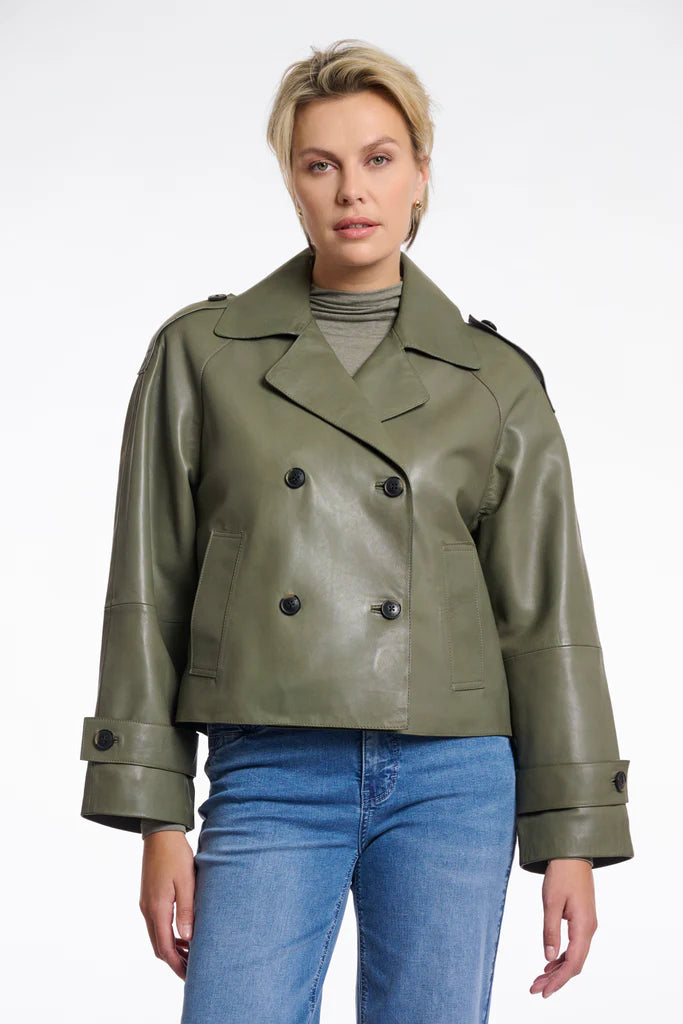 Rino & Pelle Lotte Leather Double Breasted Jacket