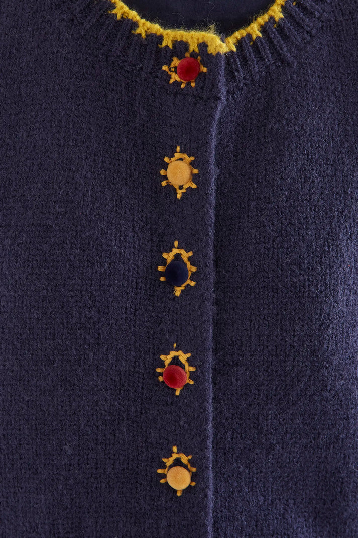 Compania Fantastica Velvet Button Sunshine Knit Vest