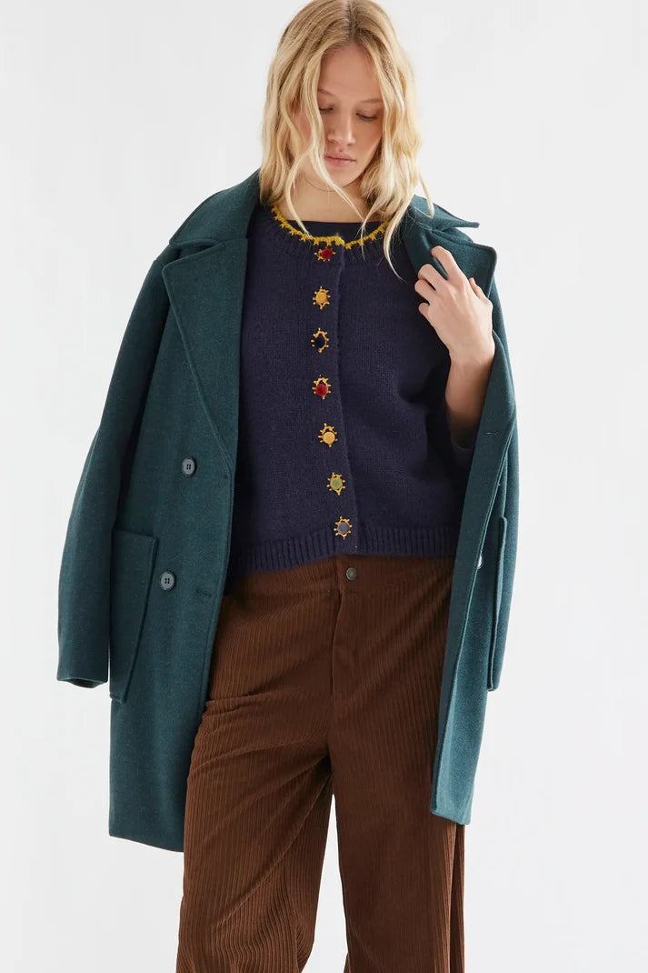 Compania Fantastica Velvet Button Sunshine Knit Vest