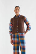 Compania Fantastica Velvet Button Sunshine Knit Vest