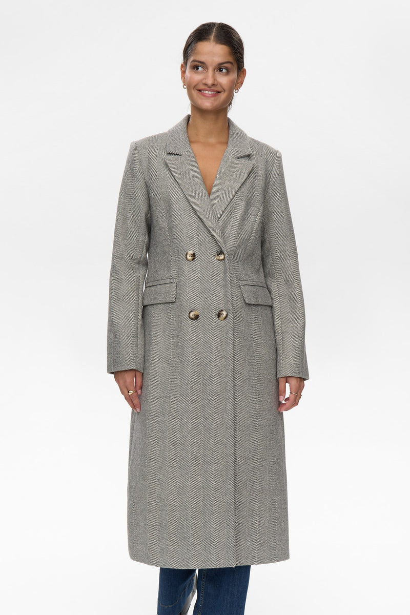 Numph NuRaven Herringbone Coat