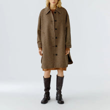 Load image into Gallery viewer, Oui Wool Woven Check Oversized Coat
