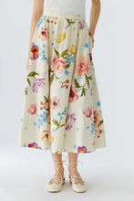 Load image into Gallery viewer, Oui Floral A Line Midi Skirt
