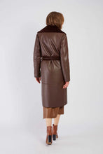 Load image into Gallery viewer, Derhy Regate Reversible Faux Leather Coat
