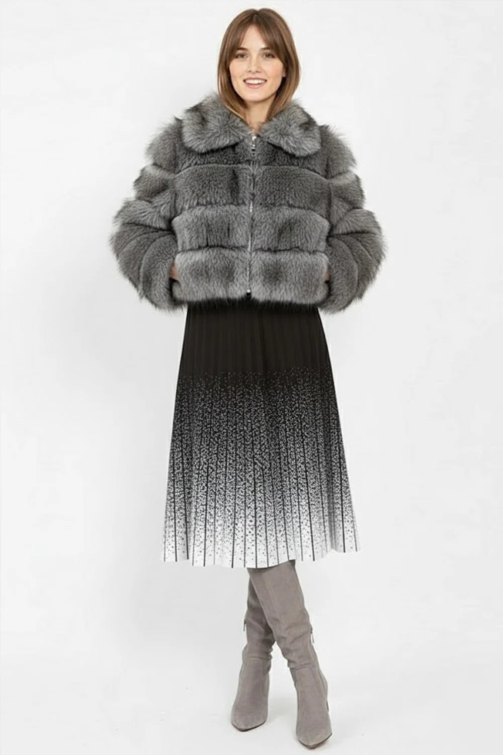 Derhy Iggy Knit Swing Midi Skirt