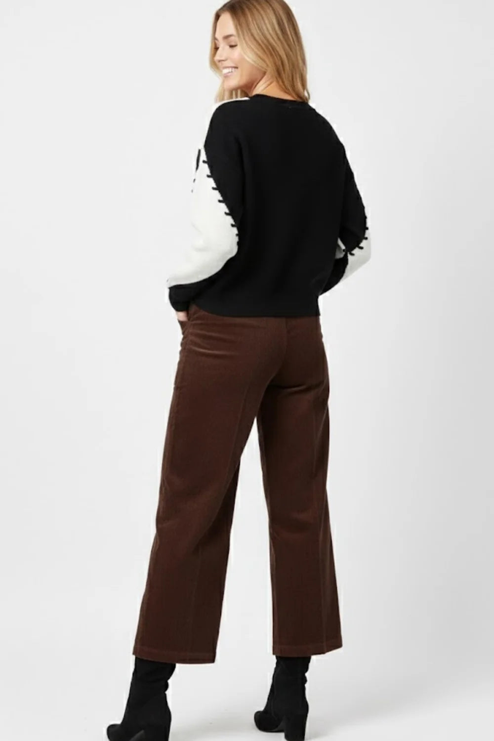 Derhy Cindy Velour Straight Trousers