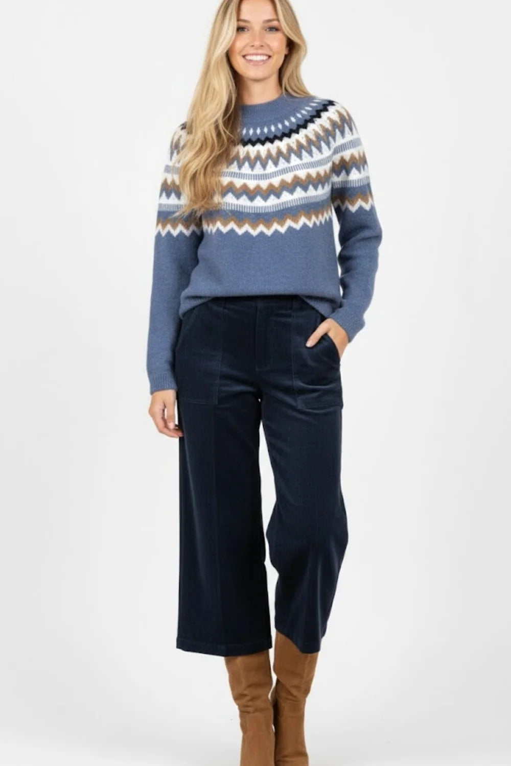 Derhy Cindy Velour Straight Trousers