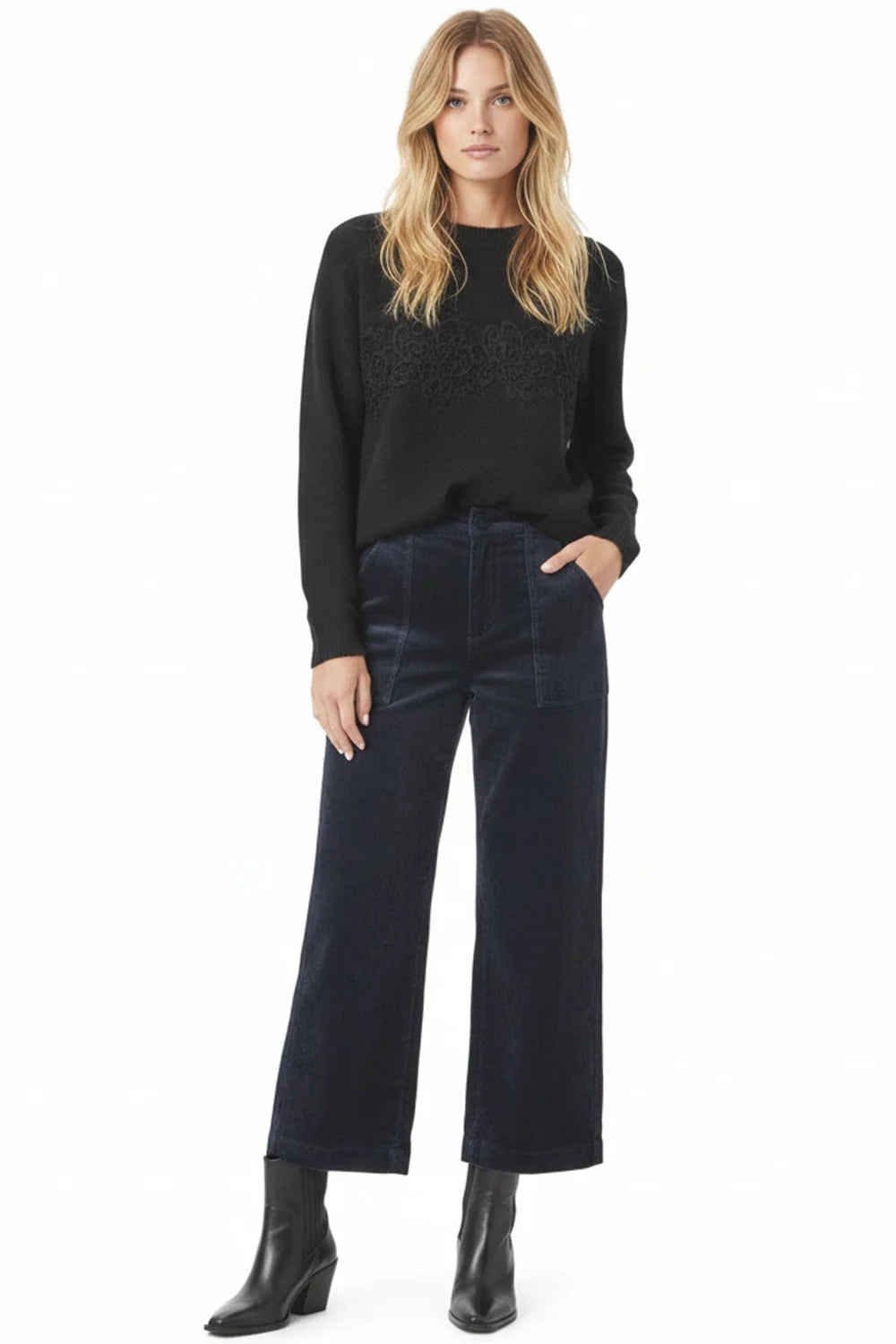 Derhy Cindy Velour Straight Trousers