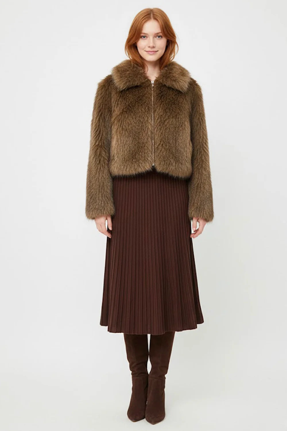 Derhy Gamze Faux Fur Jacket