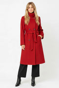 Derhy Gazania Long Red Coat
