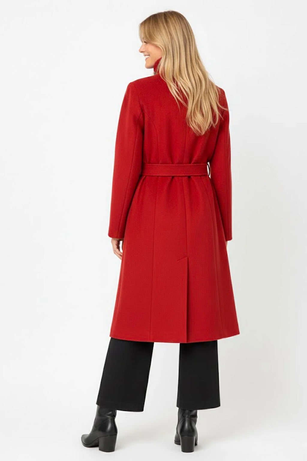 Derhy Gazania Long Red Coat