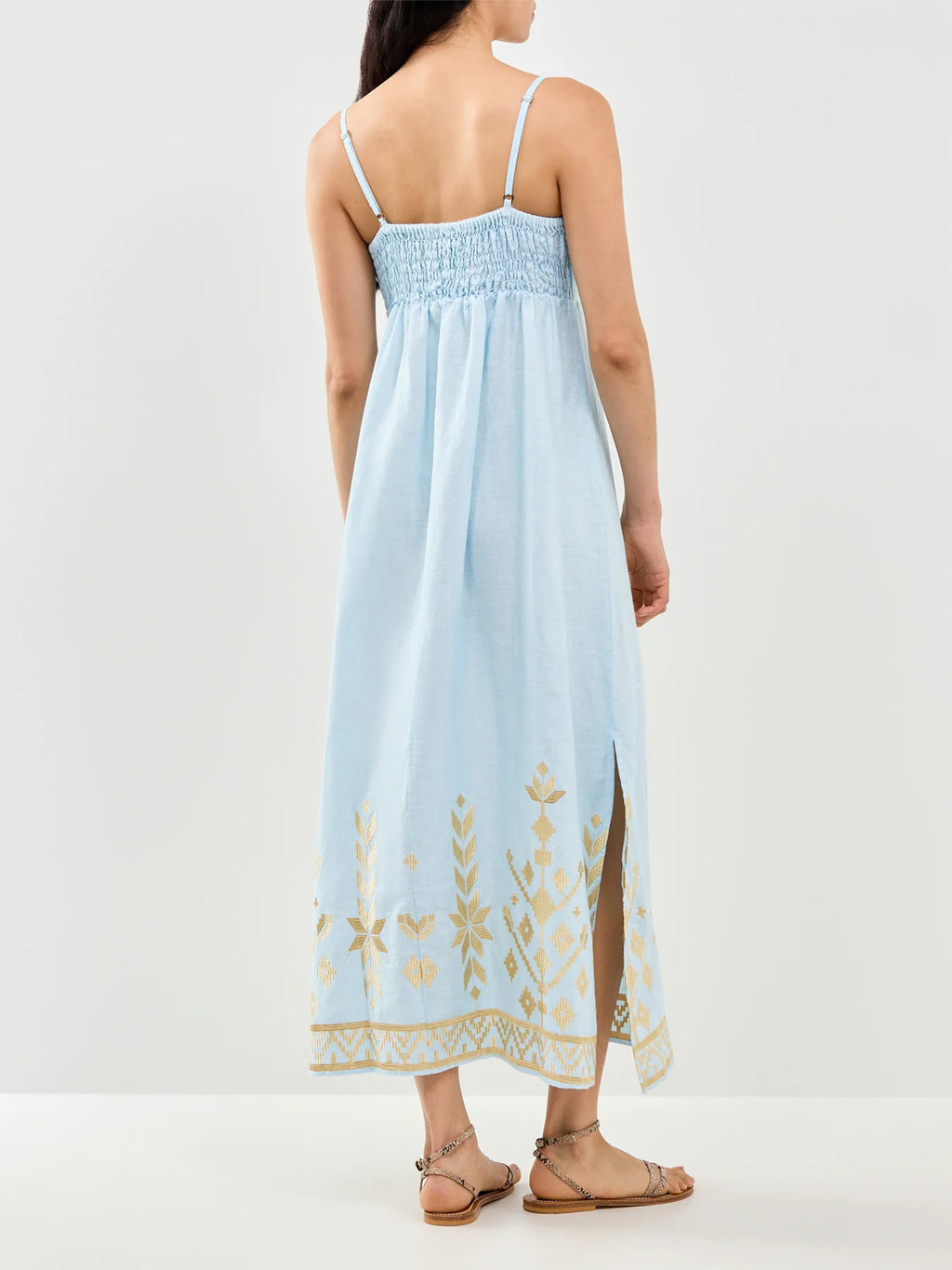 Greek Archaic Kori Maxi Linen Sundress