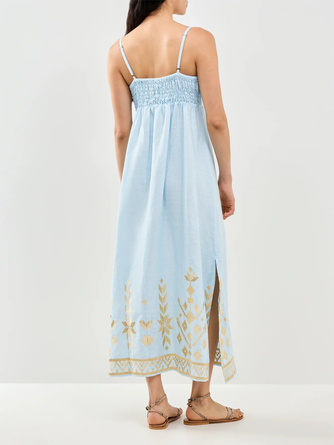 Greek Archaic Kori Maxi Linen Sundress
