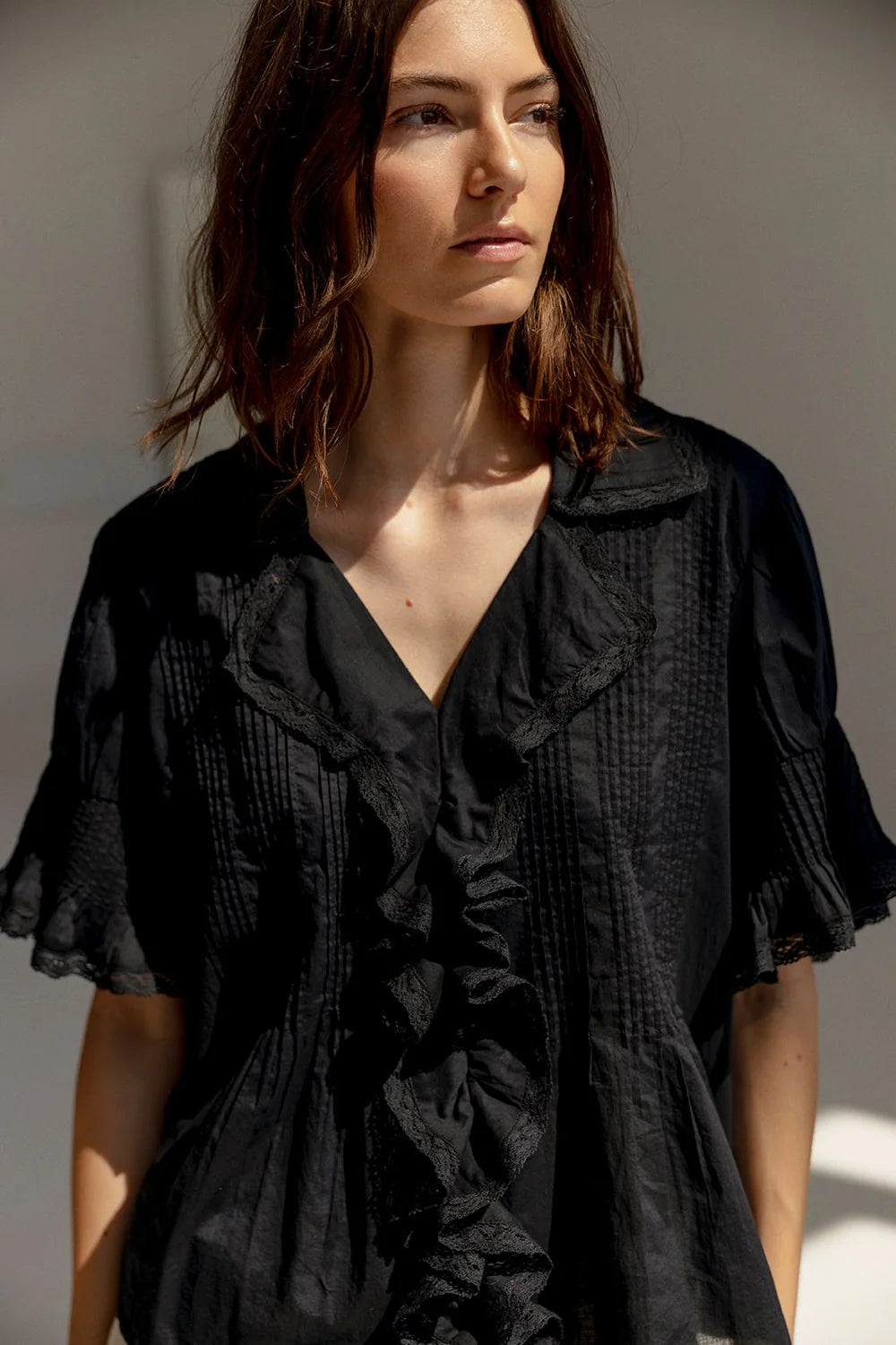 Project AJ117 Gail Cotton Collared Blouse
