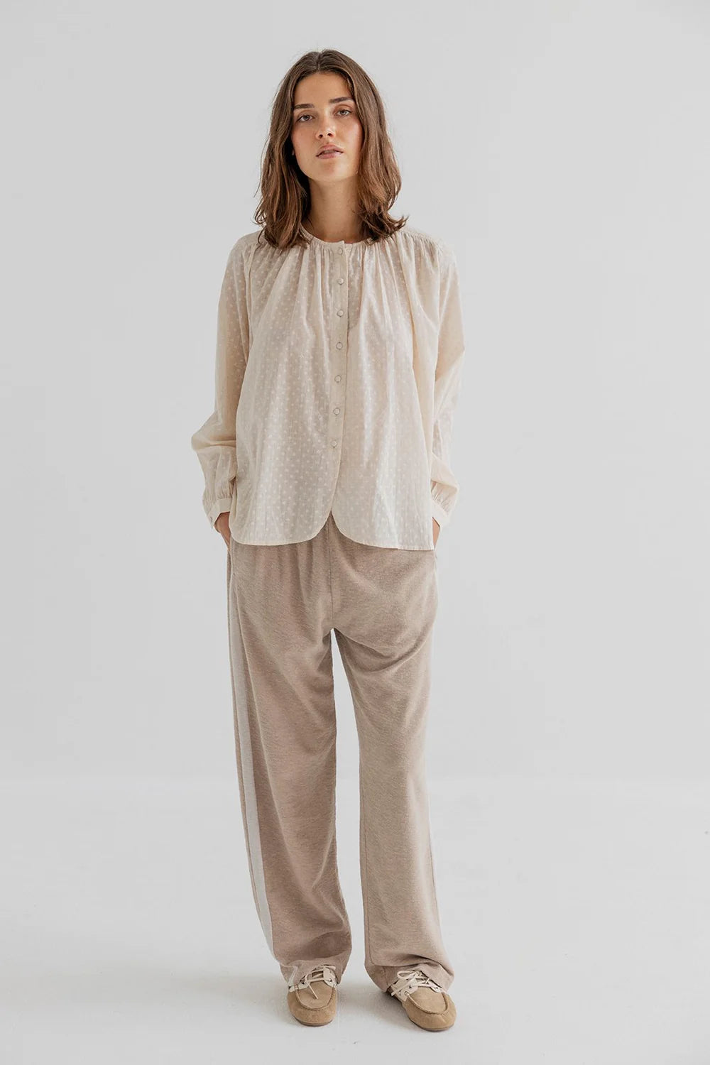Project AJ117 Caden Round neck Cotton Blouse